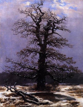 Roble En La Nieve Romántico Caspar David Friedrich Pinturas al óleo